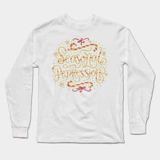 Seasonal Depression distressed vintage aesthetic Long Sleeve T-Shirt